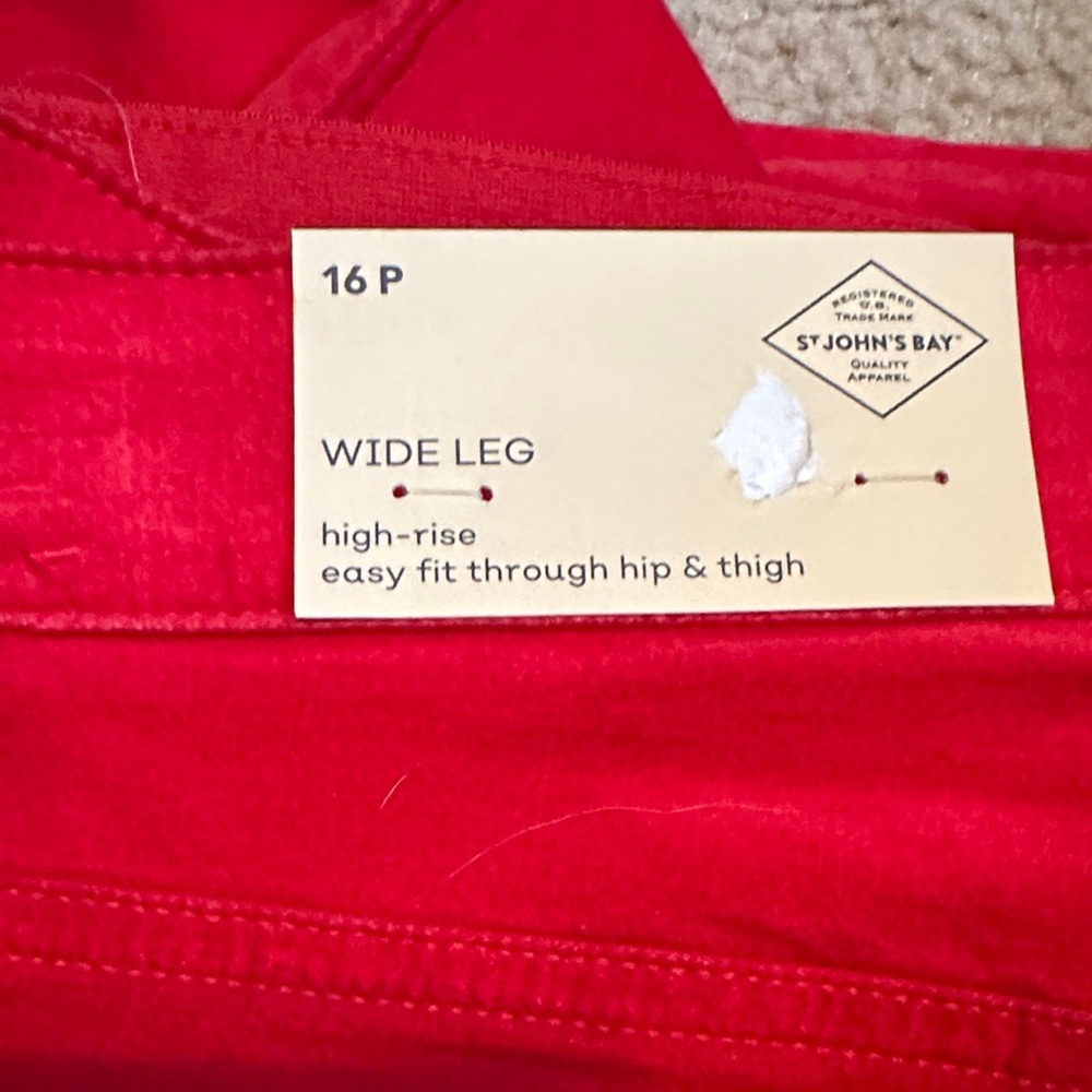 St. John's Bay Scarlet Wide Leg Pants - Picture 2 of 4